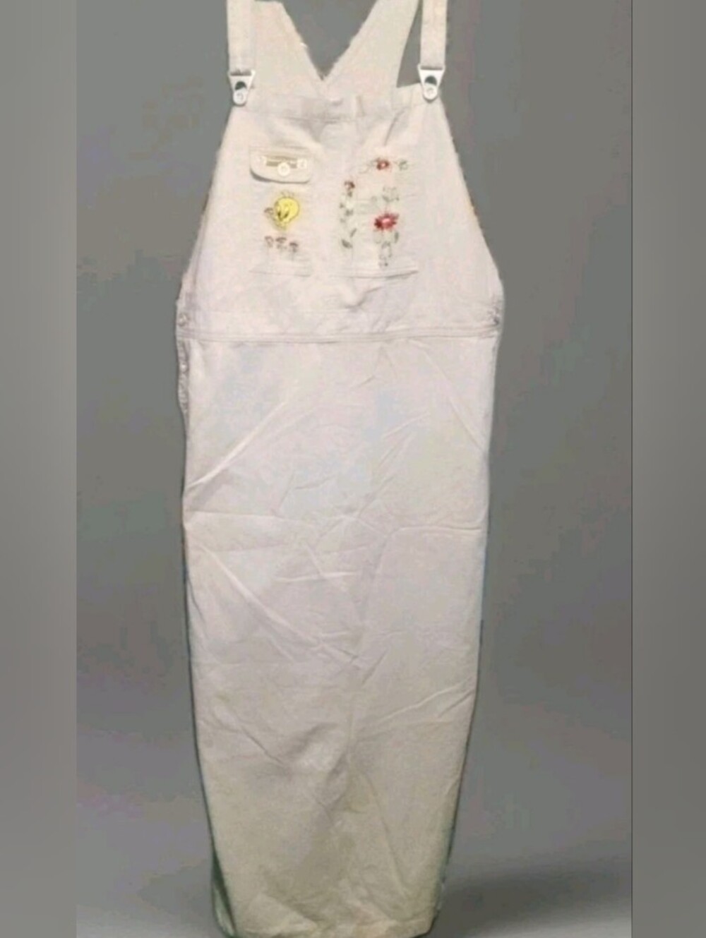 Tweety’s Garden Cargo Overall Dress Y2K Large